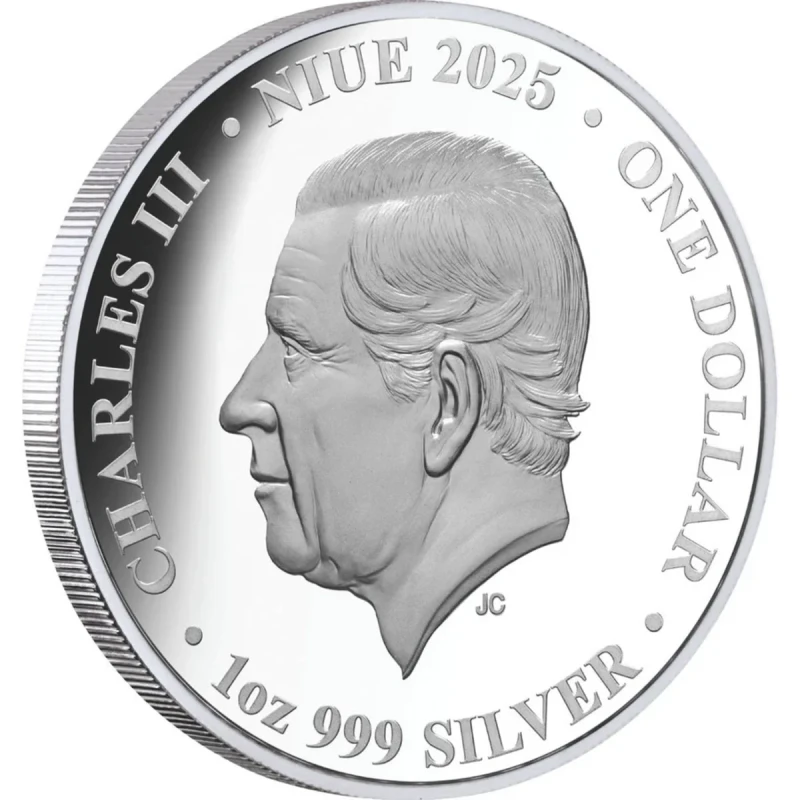 Niue Mammoth Silver Coin 2025 (proof, colorized), 31.1 g. pure silver (0.999 proof) Collectible coins