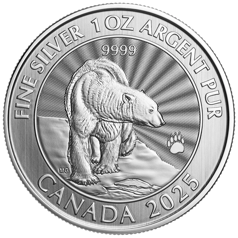 Canada: silver coin The Majestic Polar Bear 2025 1 oz Collectible coins