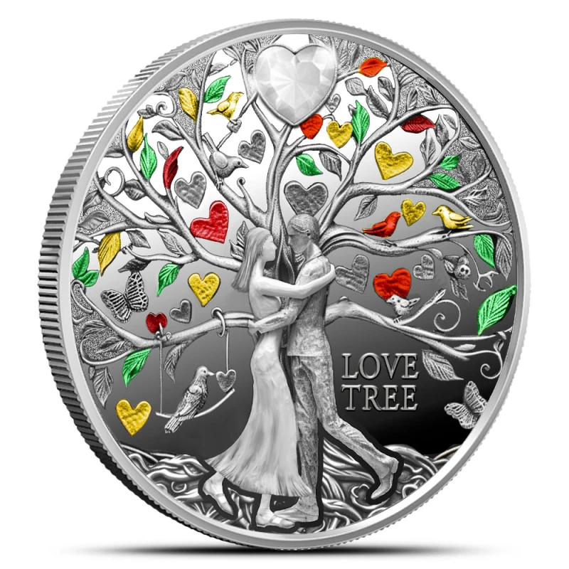 Niue: silver coin Love Tree 2025 Proof 17.5 g Collectible coins
