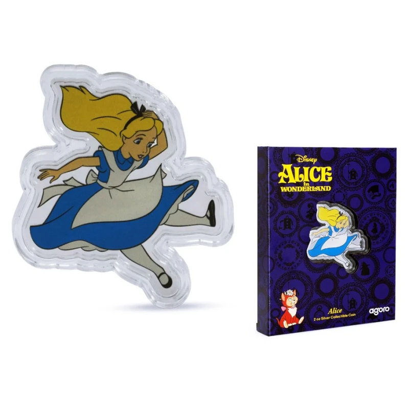 Niue: silver coin Alice in Wonderland 2025 Proof colorized 2 oz Collectible coins
