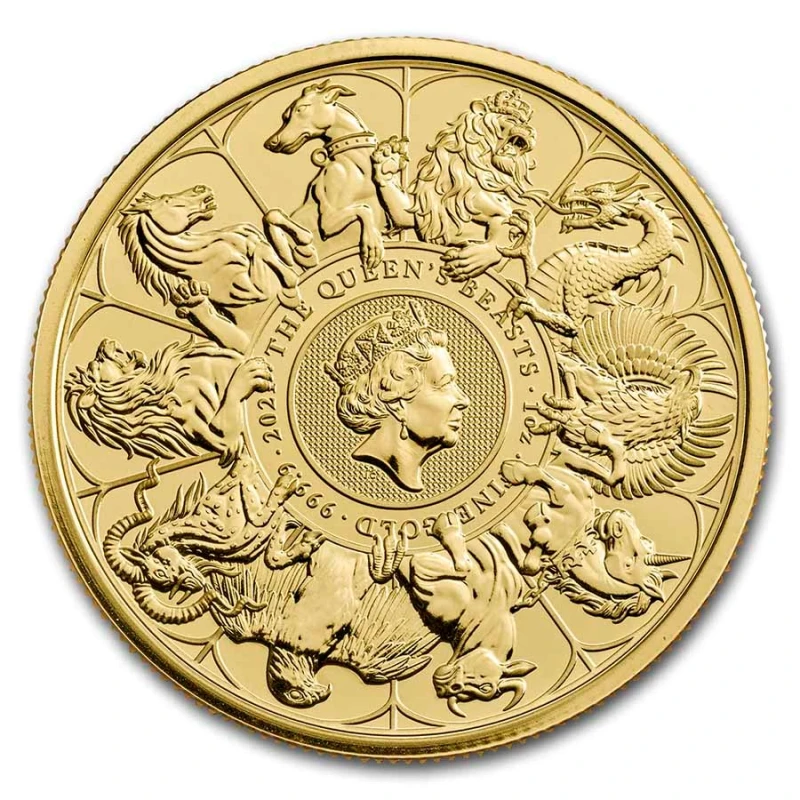 UK: gold coin Queen’s Beasts Completer 2021 1 oz  Investment coins