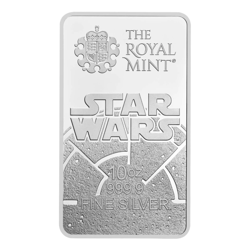 United Kingdom Silver Bar Star Wars Dark Side 10 oz Collectible coins