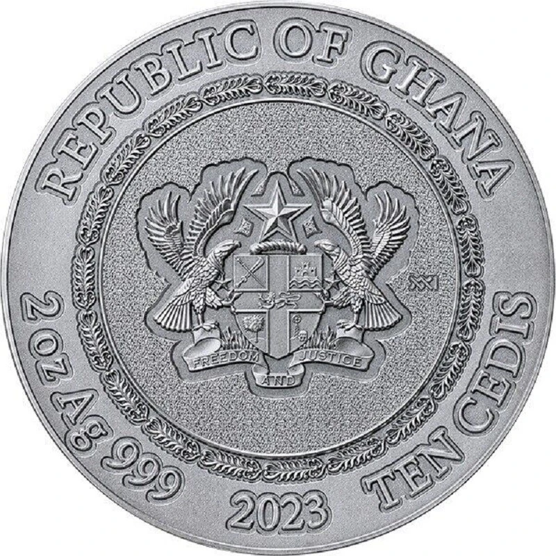 Ghana: silver coin Eagle and Raven 2023 2 oz Collectible coins