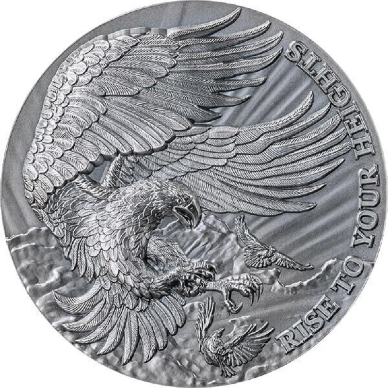 Ghana: silver coin Eagle and Raven 2023 2 oz Collectible coins