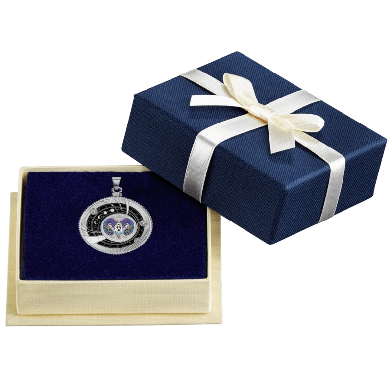 Cameroon: silver coin Aries 2025 Proof colored 10 g Collectible coins