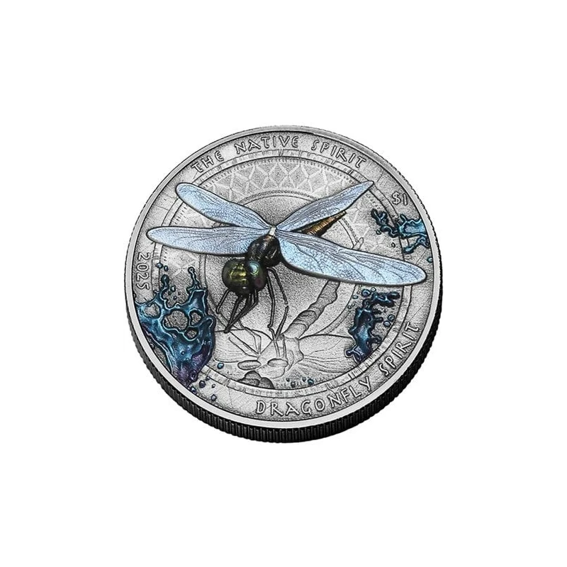USA Silver Coin Spirit of Native Peoples Dragonfly Spirit 2025 1 oz Collectible coins