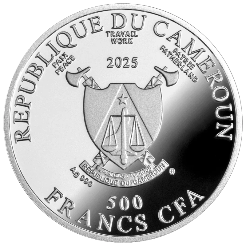 Cameroon: silver coin Winner Takes All 2025 Proof gilded 17.5 g Collectible coins