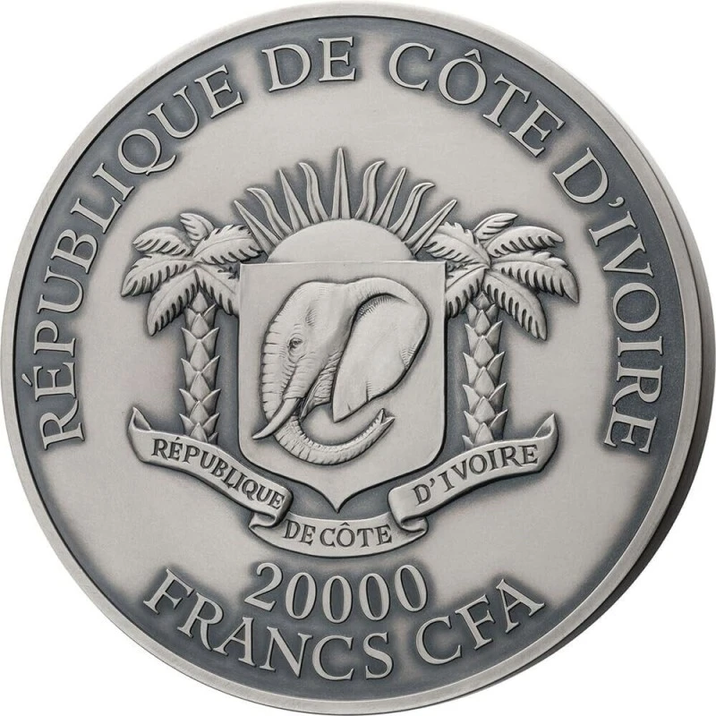 Republic of Côte d’Ivoire: silver coin Elephant 2022 2000 g Collectible coins