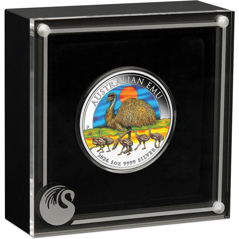 Australia Silver Coin Australian Emu 2026 Colored 1 oz Collectible coins