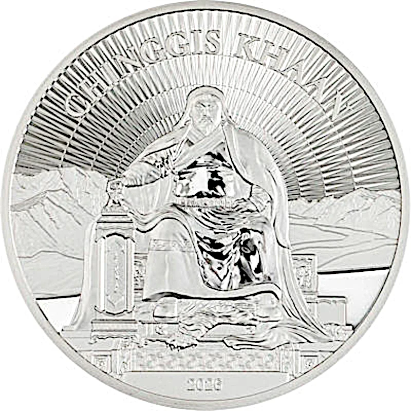 Mongolia Silver Coin Chinggis Khaan 2026 Proof 1 oz Collectible coins