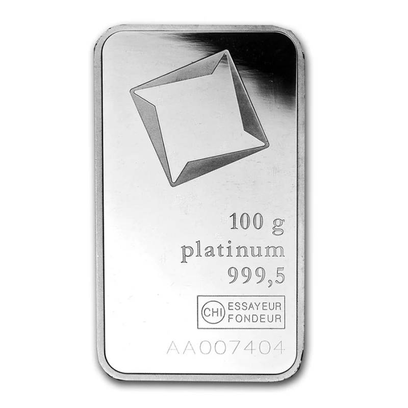 Platinum bar 100 g (0.9995) Investment bullion